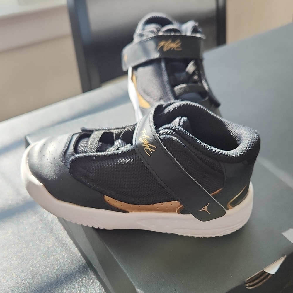 Kids Black and Gold Sneakers - Picture 4 of 7